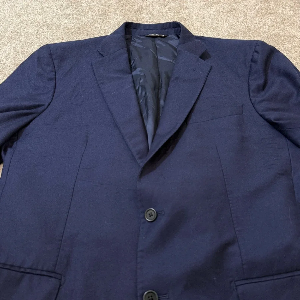 Saks Fifth Avenue Ermenegildo Zegna Heritage‎ Navy Blazer Sport Coat Italy 44